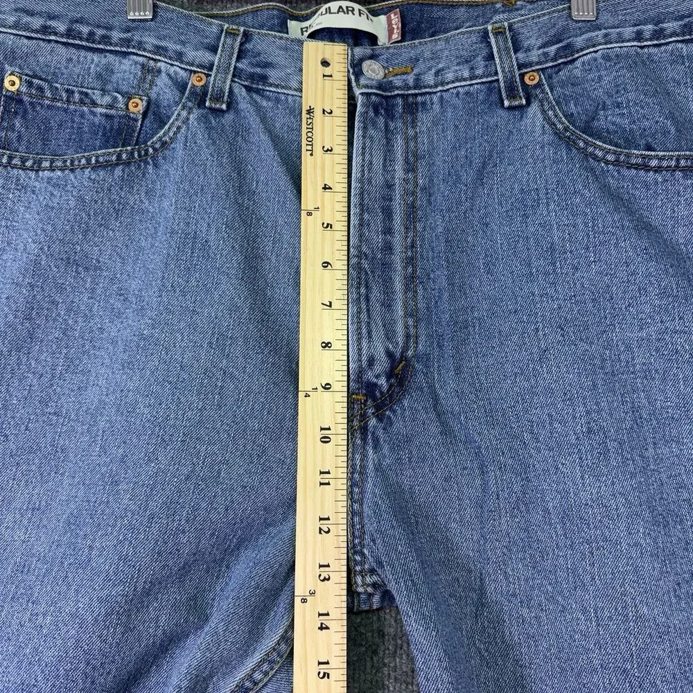 Levi’s 505 Regular Fit Jeans Mens 40x32 Blue Straight Leg Classic Mid Rise Denim